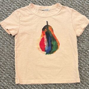 Bobo Choses Peach Tee with Multicolor Pear Print